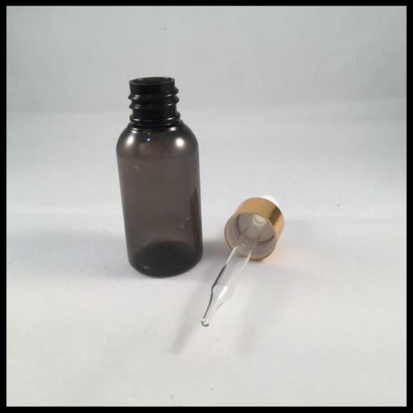 Quality 30ml Empty Plastic Pipette Bottles Gold Cap Chemical Stability for sale