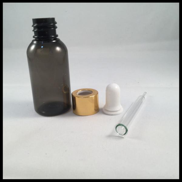 Quality 30ml Empty Plastic Pipette Bottles Gold Cap Chemical Stability for sale