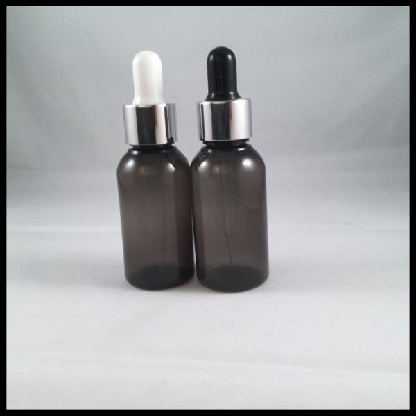 Quality Black Empty PET E Liquid Bottles , Durable Eye Dropper Bottles With Pipette for sale