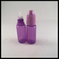 Quality Liquid Refillable LDPE Dropper Bottles10ml Purple Long Thin Tip Childproof Cap for sale