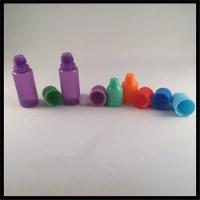 Quality Liquid Refillable LDPE Dropper Bottles10ml Purple Long Thin Tip Childproof Cap for sale