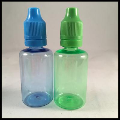China el plástico del verde 30ml embotella las botellas de aceite del jugo de las botellas del dropper del ANIMAL DOMÉSTICO con el casquillo a prueba de niños del pisón en venta