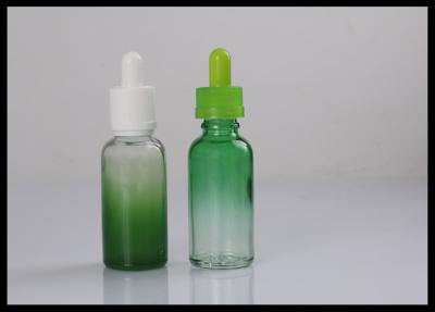 Chine Bouteilles en verre liquides de compte-gouttes d'huile essentielle de gradient de vert du jus 30ml d'E E à vendre