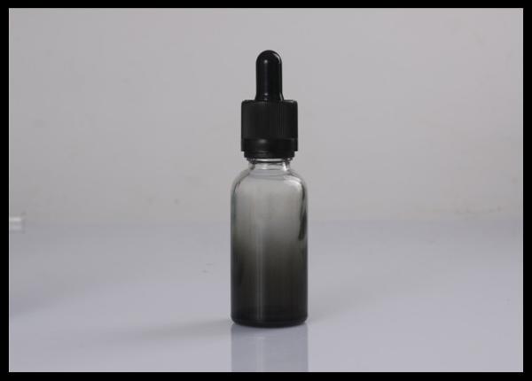 Quality 30ml Black Gradient Glass Bottle E liquid Smoke Oil Dropper Bottle for sale