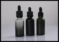 Quality 30ml Black Gradient Glass Bottle E liquid Smoke Oil Dropper Bottle for sale