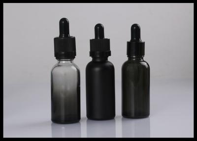 China 30ml Black Gradient Glass Bottle E liquid Smoke Oil Dropper Bottle for sale
