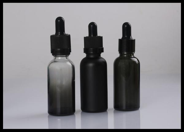 Quality 30ml Black Gradient Glass Bottle E liquid Smoke Oil Dropper Bottle for sale