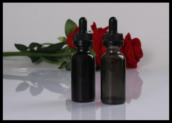 Quality 30ml Black Gradient Glass Bottle E liquid Smoke Oil Dropper Bottle for sale