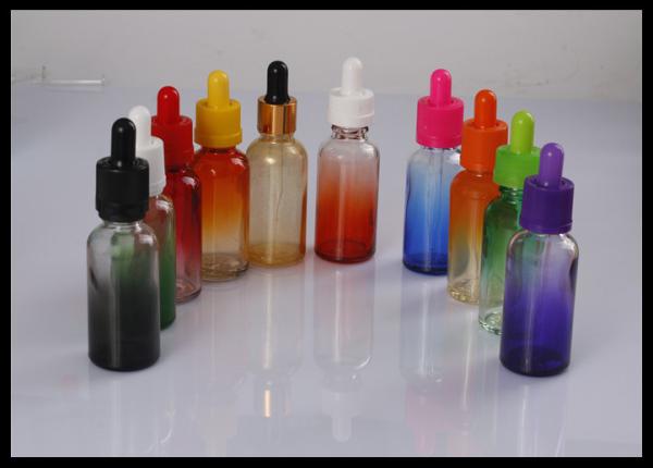 Quality 30ml Black Gradient Glass Bottle E liquid Smoke Oil Dropper Bottle for sale