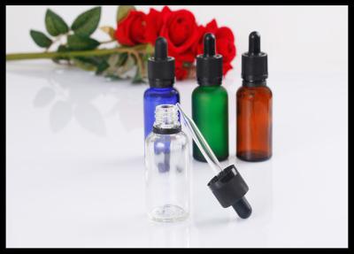 China 30ml despejan la botella líquida de cristal del cosmético de la botella de aceite de la botella E del dropper en venta