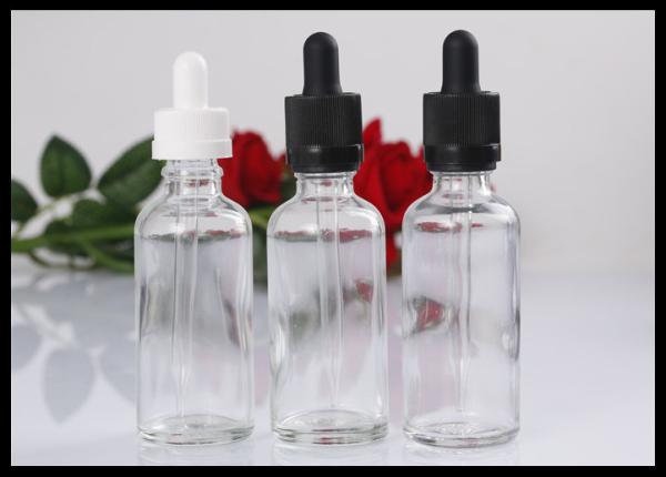 Quality Essentila Oil Glass Dropper Bottles 30ml Clear Chemical Debug Bottles for sale