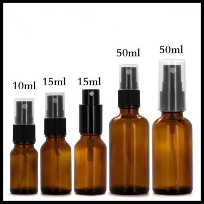 China Amber Spray Essential Oil Glass Dropper Bottle 30ml 60ml 120ml Capacity for sale