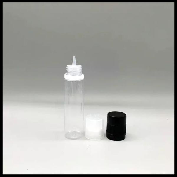 Quality Flat Child Tamperproof Cover 60ml Plastic Dropper Bottle Clear Gorilla Color for sale