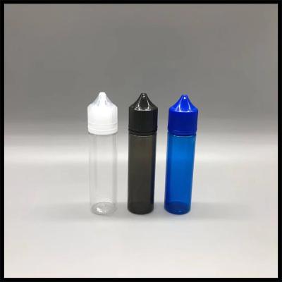 China ISO Chubby Dropper 60ml Unicorn Bottle RV PET Plastic Material Round Shape For E Cig for sale