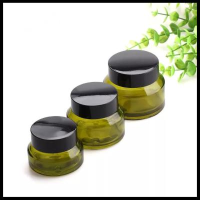China Oblique Shoulder Empty Cosmetic Containers , Amber Glass Containers With Lids for sale