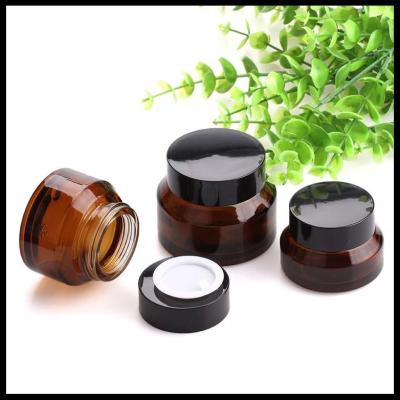 China Amber Cosmetic Cream Jar 15g 30g 50g Skin Care PETG Face Cream Bottles ISO Approval for sale