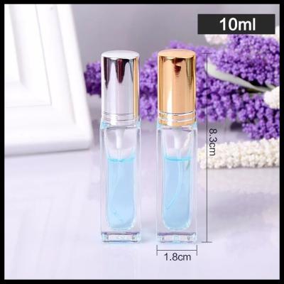 China Square Perfume Essential Oil Spray Bottles Anodized Aluminum Spray Cover 10ml for sale