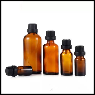 China ISO Amber Glass Essnetial Oil Bottles 10ml Black Big Head Burglarproof Screw Cap for sale