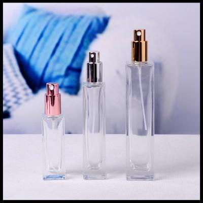 China Glass Perfume Spray Bottles , Rectangle Spray Pump Bottles 30ml 50ml 100ml for sale