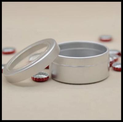 China 25g Aluminum Jar With PVC Window Aluminum Wax Can Wholesale for sale