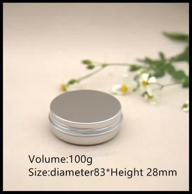 Chine Conteneurs cosmétiques en aluminium vides, pot 100g cosmétique en aluminium avec des couvercles à vendre