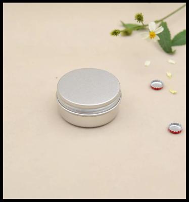 China Round Shape Aluminum Cosmetic Containers 50g Cream Cotton Can With Screw Lid for sale