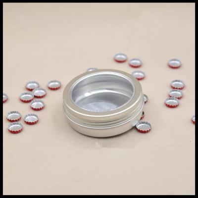China 100g Window Aluminum Cosmetic Containers Jewelry Powder Box Tea Candy Food Jar for sale