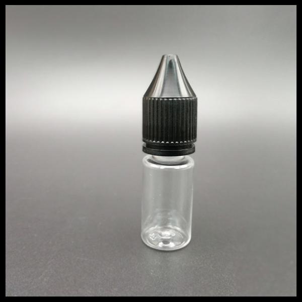 Quality 10ml RV Plastic Unicorn Bottles , Black Caps Unicorn Drip Bottle For E Liquid for sale