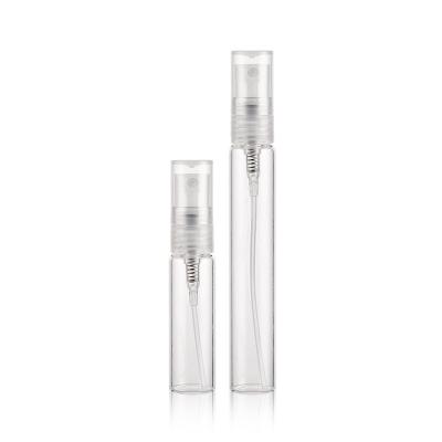 China Clear Fine Mist Atomizer Glass Bottle , Refillable Perfume Empty Bottle 10ml 5ml for sale