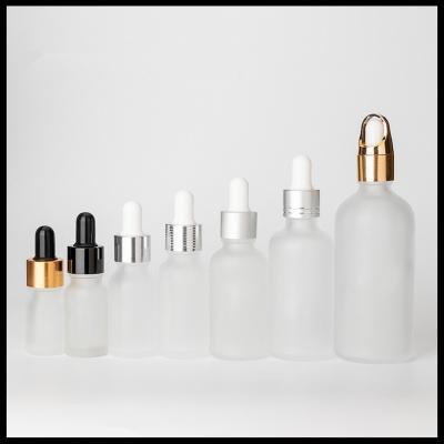 China Frosted Clear Empty Essential Oil Bottles Glass Material Plastic Cap PE Inserts for sale