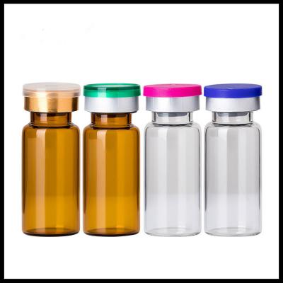 China 10ml Vials Empty Glass Cosmetic Bottles Rubber Stopper Sterile Serum Container for sale