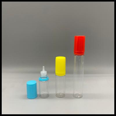 中国 10ml 15ml 30mlのユニコーンの点滴器のびんはVapeジュースのプラスティック容器のタンパーのフラット キャップを空けます 販売のため
