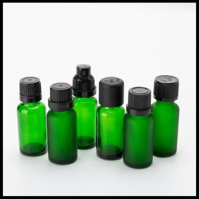 China Green Essential Oil Glass Bottles 20ml Capacity Recyclable Material BPA Free for sale
