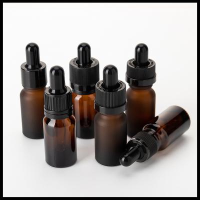 China Orifice Reducer Amber Glass Dropper Bottles 10ml Recyclable Material Customized for sale