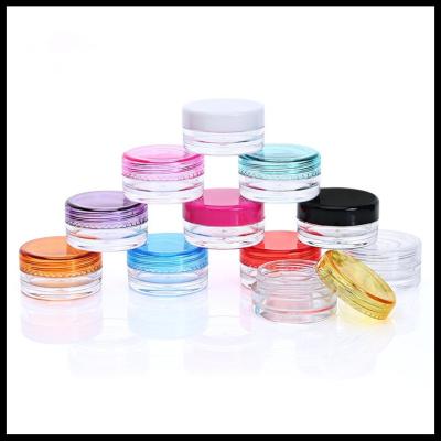 China 3g 5g Volume Clear Plastic Jars Cosmetic Containers Eye Shadow Powder Cans for sale