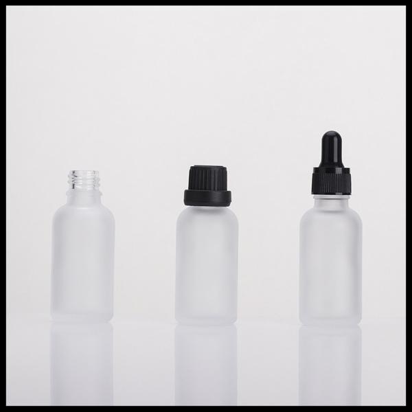 Quality Clear Frosted Glass Essential Oil Bottles 30ml Capacity Childproof With Tamper for sale