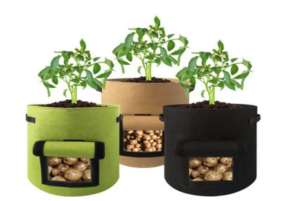 China Customized Gallon Felt Fabric Garden Plant Non Woven Grow Bags Potato Grow Bags for sale