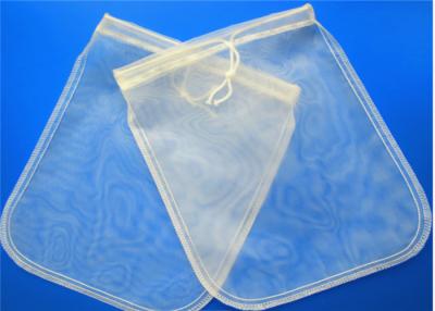 China Nylon Mesh Milk Juice Filter Bag Mesh Nut Milk Filter Bag With Drawstring for sale