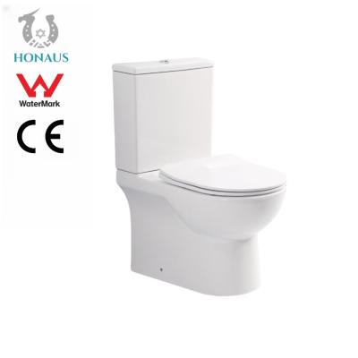 China Customized Contemporary Close Coupled Rimless Toilet With Soft Close Seat for sale