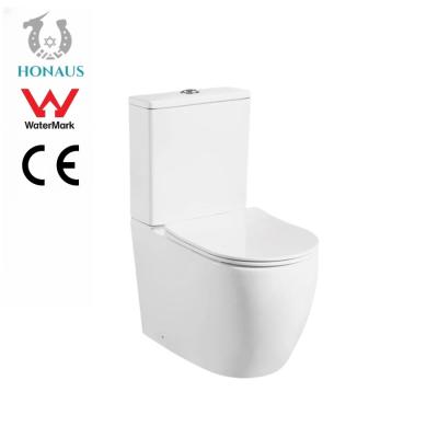 China Siphonic P/S Trap Ceramic Two Piece Toilet Bowl Sanitary Ware WC Customized for sale