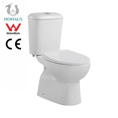 China S/P Trap Two Piece Toilet Bowl Dual Flush Water Closet OEM ODM Available for sale