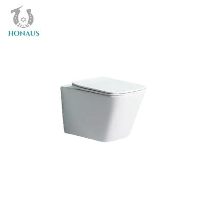 China CE ROHS Restaurant Quadrat Tanklos Wandmontierte Toilette Hängende Toilettenschüssel zu verkaufen
