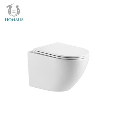 China Economic Europe Wall Hung Toilet Bowl Rimless WC Washdown Type for sale