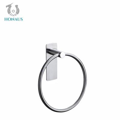 China Brushed Bathroom Kitchen Accessories Wall Hanging Towel Ring Max 20KG Capacity for sale