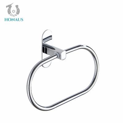 China Modern Metal Towel Ring  Drill Free Applicable Mirror Surfaced for sale