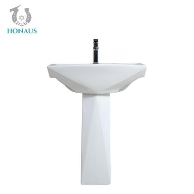 China Badezimmer Voll-Pedestal Waschbecken frei stehendes Einzelloch Mehrfachgröße zu verkaufen