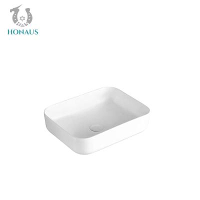 China Bathroom Ceramic Countertop Wash Basin Sanitary Ware Handmade Vessel Bowl for sale