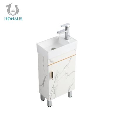 中国 Customised Small Size Bathroom Hand Wash Basin Full Pedestal 販売のため