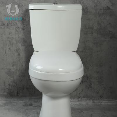 China Bathroom S/P Trap Two Piece Toilet Bowl Water Saving Floor Mounted for sale