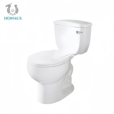 China Promotion Type Ceramic Two Piece Toilet Bowl Siphonic Round Shape for sale